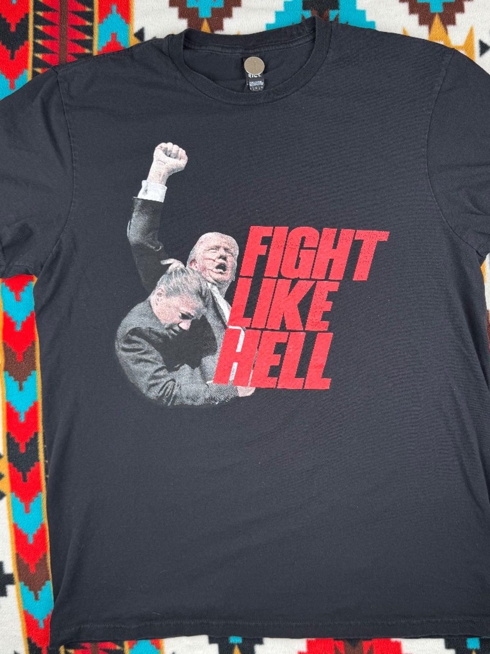 Fight Like Hell Graphic T Shirt Political Rally Tee RIC Brand Size L